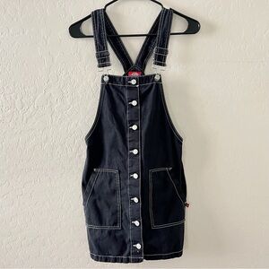 Dickies Black Denim Overall Dress